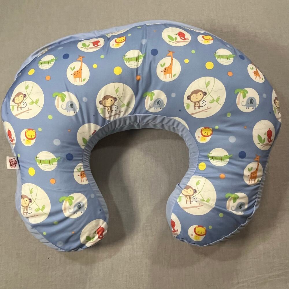 Vintage Boppy Bare Naked Nursing Pillow w/ Blue Vine & Jungle Covers Baby‎ - Picture 6 of 16